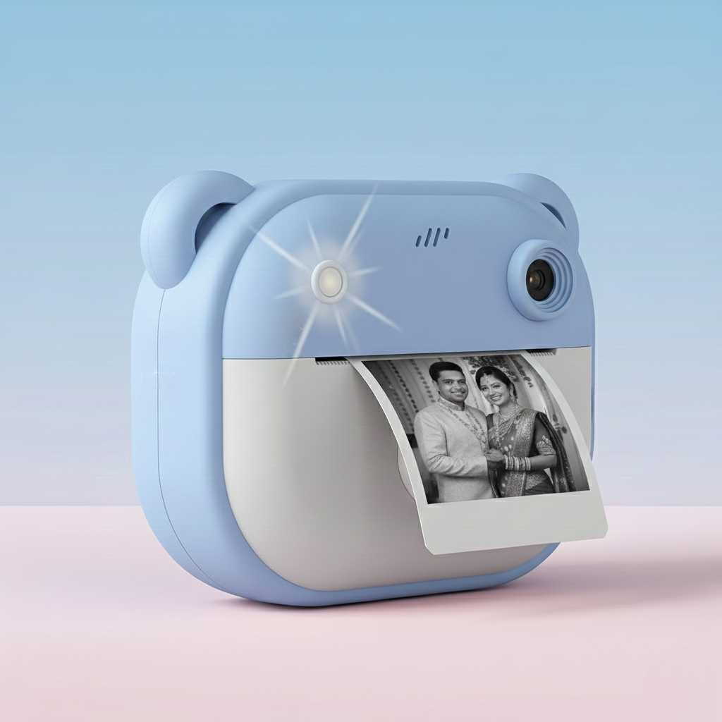Eclipse: Retro Instant Print Camera – 48MP | 1080P | Ink-Free Printing